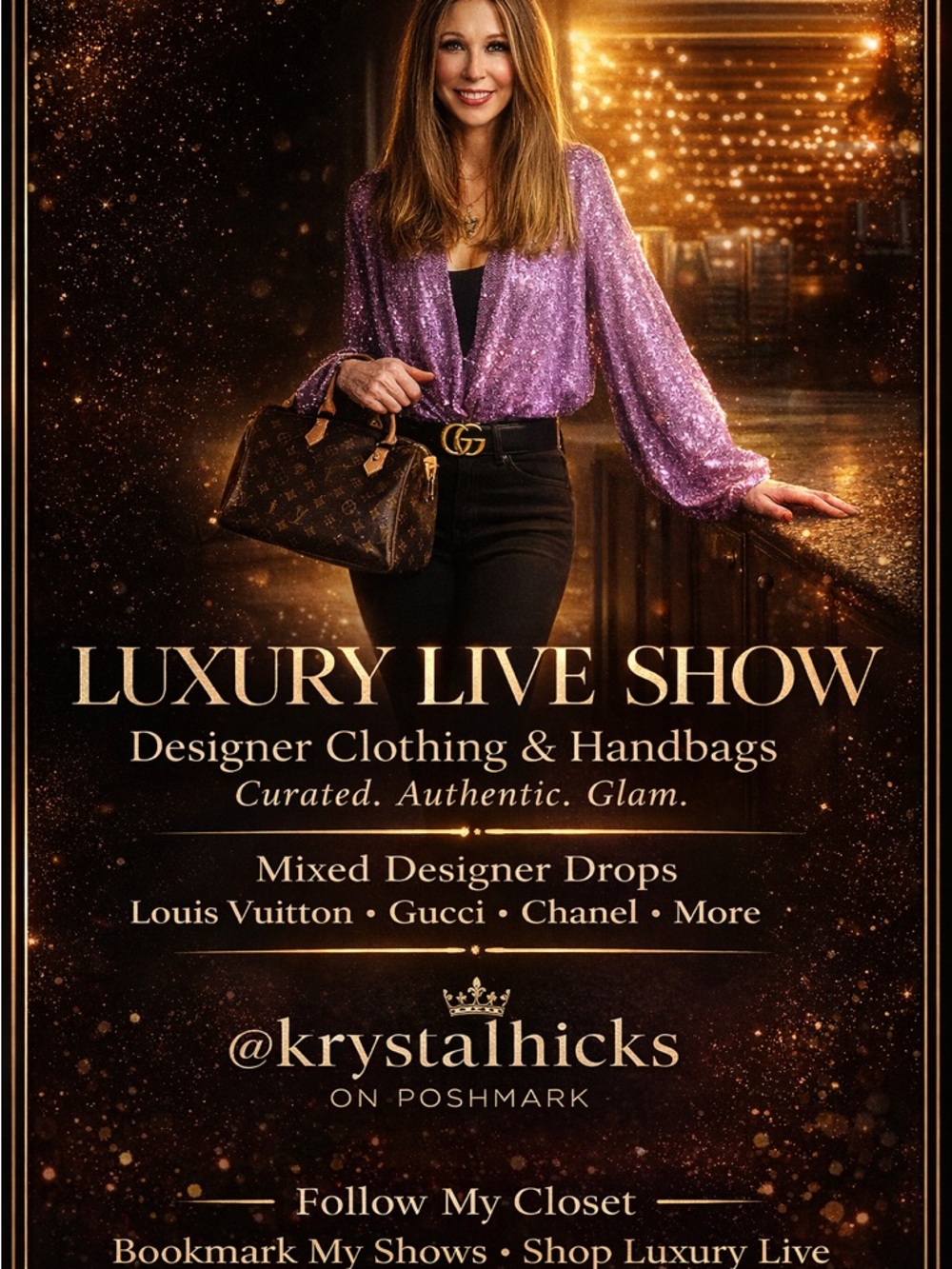 I’m Back Live Friday!!  Lux /Top Tier Designer Bags & Clothing Share Show